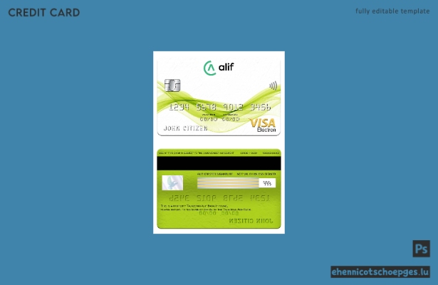 Beispielvorschau der Tadschikischen Alif Bank Visa Electron Karte
